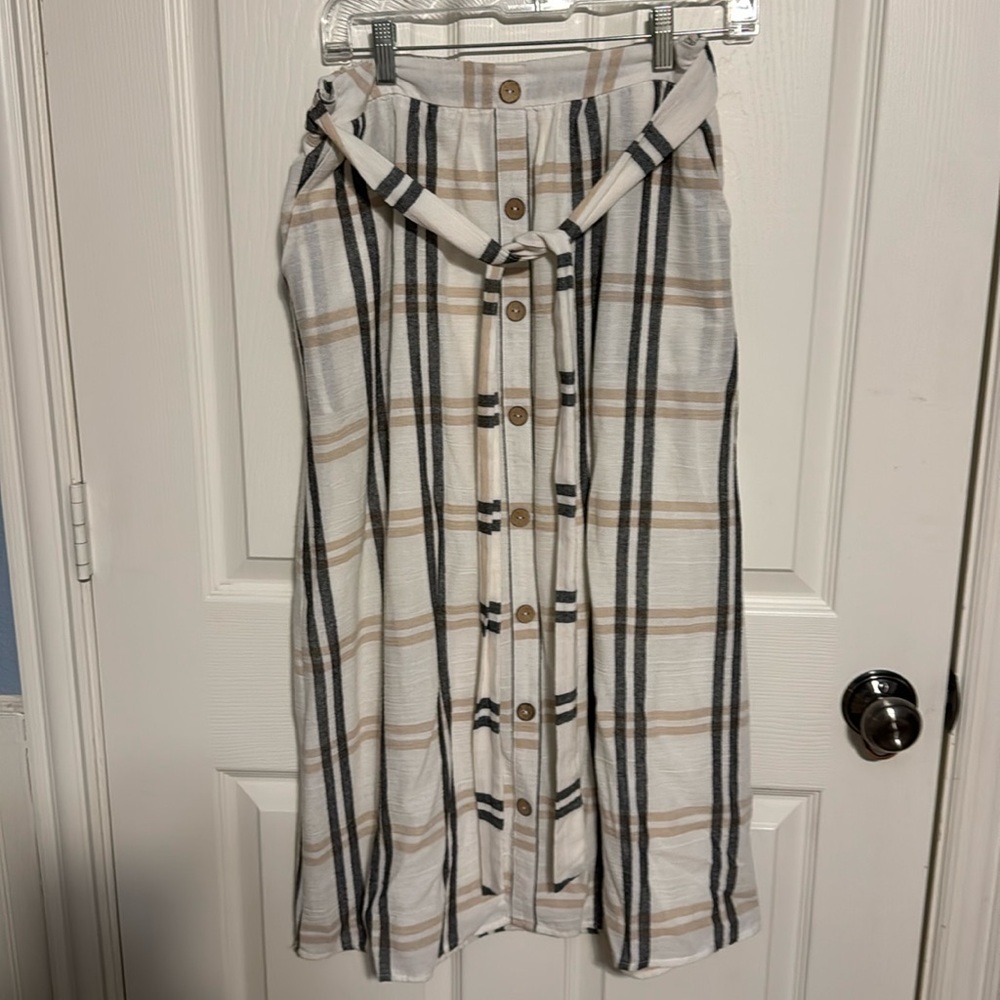 Roolee Plaid Midi Skirt